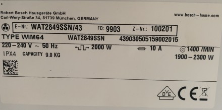 Привезена з Данії, ідеальний стан, завантаження 9кг прання, 1400об, 15 програм п. . фото 6