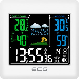 Метеостанция Ecg MS-300-White Метеостанция Ecg MS-300-White позволит вам регуляр. . фото 4