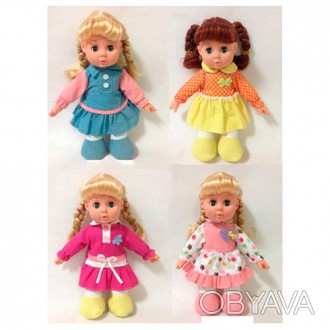 Лялька LY3005-6-7-8 (40 шт.) м'яконабивна, 28 см, муз, бат-таб, 4 різновиди, у л. . фото 1