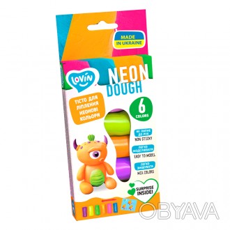 6 кольорів Neon Assorted TM Lovin Набір для ліплення з тістом. . фото 1