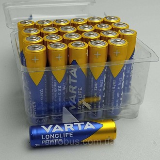 Батарейки Varta Longlife Power AAA лужні мініпальчикові використовуються в прист. . фото 3