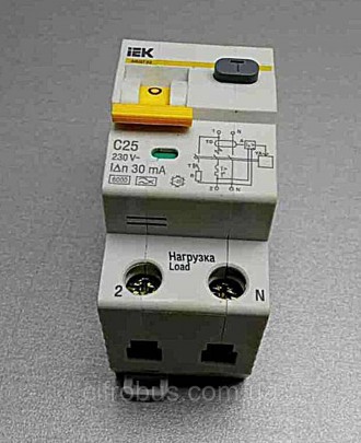 Автоматичний вимикач IEK АВДТ32/25А
Характеристики:
- Номінальний струм 25 А
- Н. . фото 2