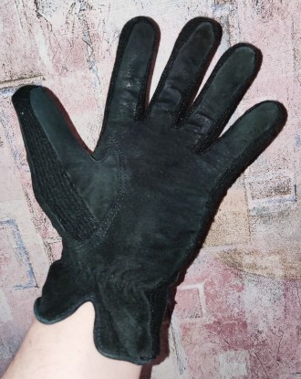 Замшевые мужские перчатки, на среднюю руку, ширина-10.5см, средний палец-8.5см, . . фото 2