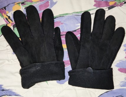 Замшевые мужские перчатки, на среднюю руку, ширина-10.5см, средний палец-8.5см, . . фото 6