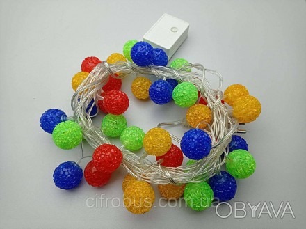 Світлодіодна гірлянда "Кульки цукрові різнобарвні" 4 м 40 LED
Внимание! Комісійн. . фото 1