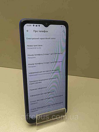 Модель
TECNO POP 4 LTE
Дисплей (діагональ)
6.52
Дисплей (макс.роздільна здатніст. . фото 3