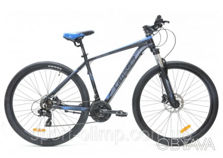 Велосипед найнер Crosser AL-LEON 29" (рама 19, 21S) Hidraulic Shimano черно-сини. . фото 1