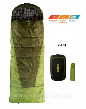 Спальный мешок Tramp Sherwood Long UTRS-054L
Спальный мешок одеяло с подголовник. . фото 2