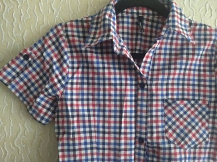 Женская хлопковая рубашка в клеточку, р.С-М, Asme, Турция ,отличное состояние.
. . фото 4