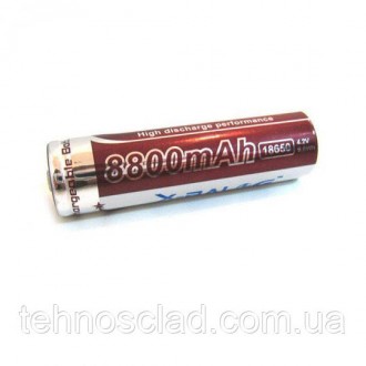 Літій-іонна X-Balog акумуляторна батарейка 18650 ємність 8800 mAh напруга 4.2V п. . фото 4