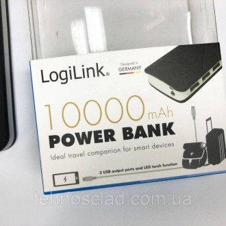 Power Bank повербанк 10000 mAh Logilink PA0145 портативне зарядне USB зовнішній . . фото 6