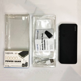 Power Bank повербанк 10000 mAh Logilink PA0145 портативне зарядне USB зовнішній . . фото 7