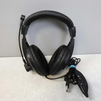 Дротова комп'ютерна гарнітура з накладними навушниками, кріплення за допомогою н. . фото 3