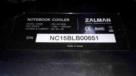 Підставка для ноутбука Zalman ZM-NC1500. Це система активного повітряного охолод. . фото 3