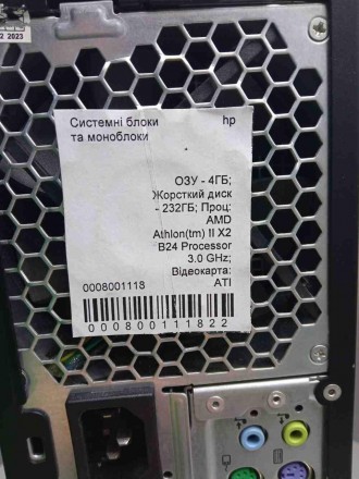 Hp Compaq 6005 Pro SFF (AMD Athlon II X2 B24 3.00 GHz/RAM 4GB/HDD 250GB)
Внимани. . фото 5