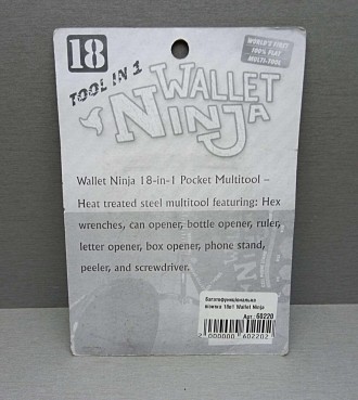 Мультикрихітка Ninja Wallet 18 в 1. Мультитул — чудовий подарунок для Вас і Ваши. . фото 3