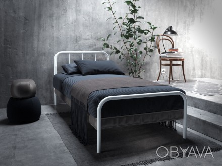 Металеве ліжко «Ірис» має посилений каркас, що створює додаткову міцність та зно. . фото 1