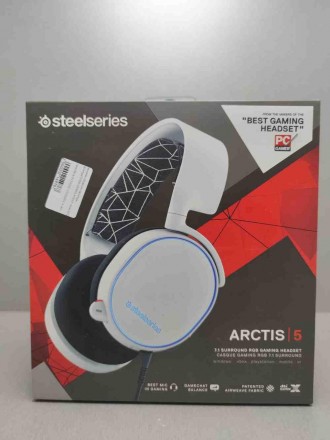 Гарнітура SteelSeries Arctis 5, white 2019 Edition
Внимание! Комісійний товар. У. . фото 4
