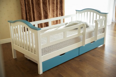 Ліжко дитяче "Максим" (білий/блакитний) поставляється в розібраному вигляді. Зап. . фото 3