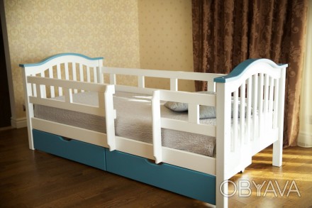 Ліжко дитяче "Максим" (білий/блакитний) поставляється в розібраному вигляді. Зап. . фото 1