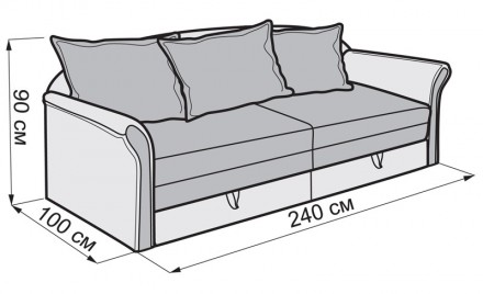 Купити диван Стелла
Елегантний диван Стелла з викочуванням механізмом розкладки.. . фото 5