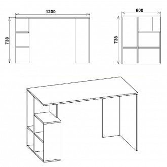 Стіл письмовий KOMPANIT Учень-3 Вільха: Письмовий стіл – це обов'язковий предмет. . фото 3
