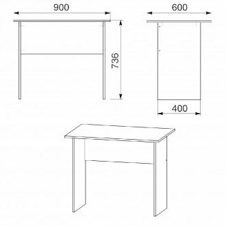 Стіл письмовий KOMPANIT МО-3 Дуб:. . фото 3