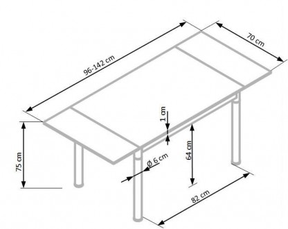 Обідній стіл Logan 2 (сірий) поставляється в розібраному вигляді. Запакований у . . фото 6