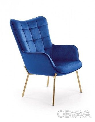 Крісло CASTEL 2 (темно-синій/золотий) поставляється у розібраному вигляді. Запак. . фото 1