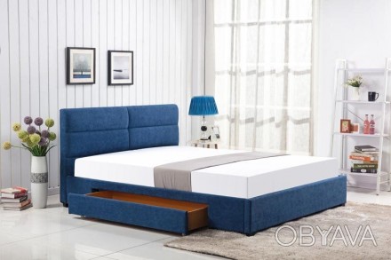 Ліжко MERIDA 160 (темно-синій) постачається у розібраному вигляді. Запакований у. . фото 1