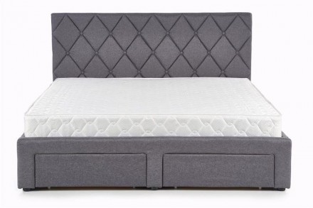 Ліжко з шухлядами BETINA сірий 160 x 200 см (сірий) поставляється в розібраному . . фото 8