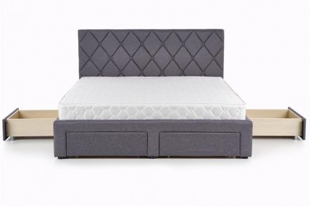 Ліжко з шухлядами BETINA сірий 160 x 200 см (сірий) поставляється в розібраному . . фото 9