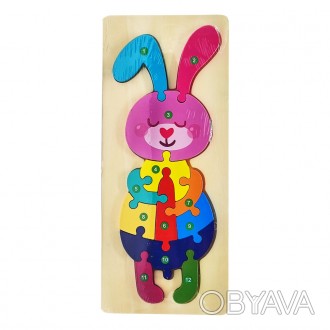 Деревянная игрушка Пазл MD 2912 (Заяц)