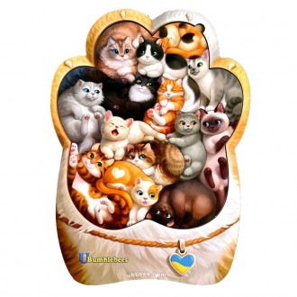 Деревянный пазл-вкладыш "Котики-муркотики" Ubumblebees (ПСФ133) PSF133. Киев. фото 1 Деревянный пазл-вкладыш "Котики-муркотики" Ubumblebees (ПСФ133) PSF133. Киев. фото 1