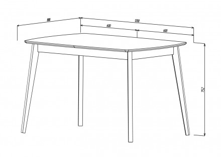 Exen Intarsio Стіл обідній 120х80 см Кремовий ( EXENCR ) : стильна і сучасна мод. . фото 5