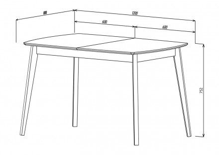 Exen II Intarsio Стіл обідній 120 (160) х80 см Сірий ( EXENIIGR ) : стильна і су. . фото 9