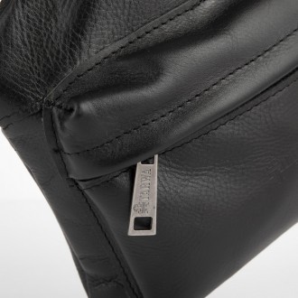 Мужская сумка слинг, рюкзак через плечо GA-6501-3md, бренд TARWA в черной коже н. . фото 5