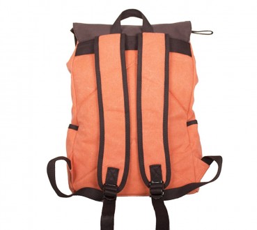 Красивый рюкзак оранжевого цвета. Аксессуар сделан из прочного материала. Внутри. . фото 8