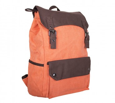 Красивый рюкзак оранжевого цвета. Аксессуар сделан из прочного материала. Внутри. . фото 9