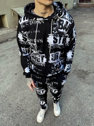 Костюм черный с белым  5-669. Харків. фото 1