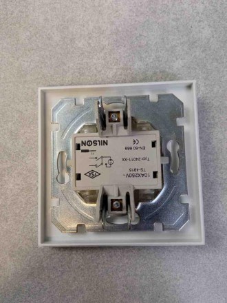 Двойной выключатель с подсветкой Nilson устанавливается в сеть с переменным напр. . фото 5