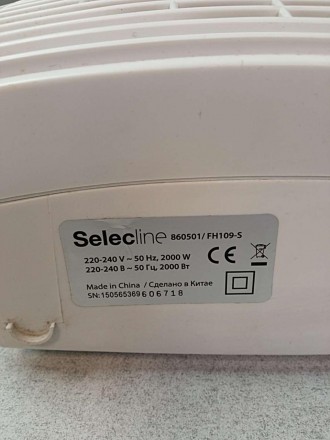 Вентилятор Selecline FH109-S. Мощность: 2000Вт. Номинальное напряжение: 220-240В. . фото 6