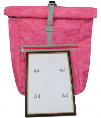 
 Женский городской рюкзак Rolltop Uncle IAN313561 22L Розовый Рюкзак выполнен и. . фото 7