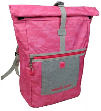 
 Жіночий рюкзак Rolltop Uncle IAN313561 22L Рожевий Рюкзак виконаний із щільної. . фото 3