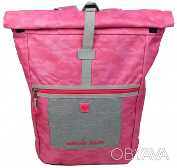 
 Женский городской рюкзак Rolltop Uncle IAN313561 22L Розовый Рюкзак выполнен и. . фото 1