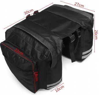 
 Велосипедная сумка на багажник велоштаны Korbi S1645289 25L Черный Многофункци. . фото 6