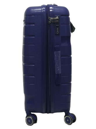 
 Чемодан средний M полипропилен Milano bag 0306 65×42×28см 56л Темно-синий Стра. . фото 6