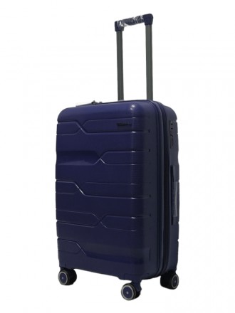 
 Чемодан средний M полипропилен Milano bag 0306 65×42×28см 56л Темно-синий Стра. . фото 3