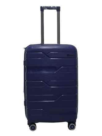 
 Чемодан средний M полипропилен Milano bag 0306 65×42×28см 56л Темно-синий Стра. . фото 2