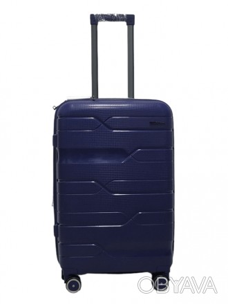 
 Чемодан средний M полипропилен Milano bag 0306 65×42×28см 56л Темно-синий Стра. . фото 1